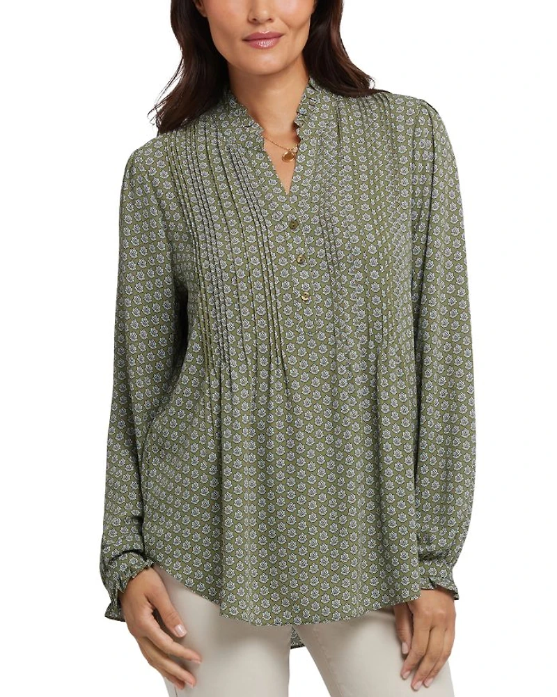 Printed Pleated Shirt