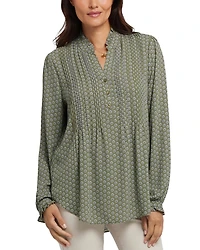 Printed Pleated Shirt