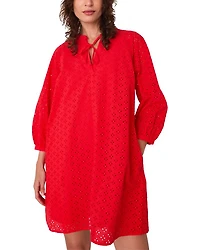 Broderie Cotton Mini Dress