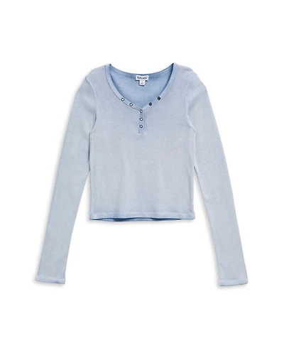 Girls' Vintage Long Sleeve Henley Shirt - Big Kid