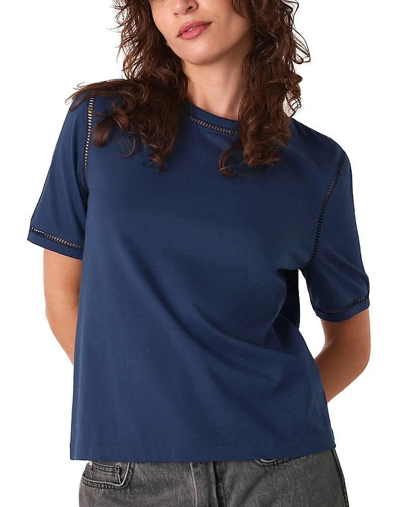 Whistles Openwork Trim Tee