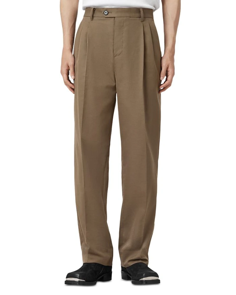 Tallis Pleated Straight Fit Pants