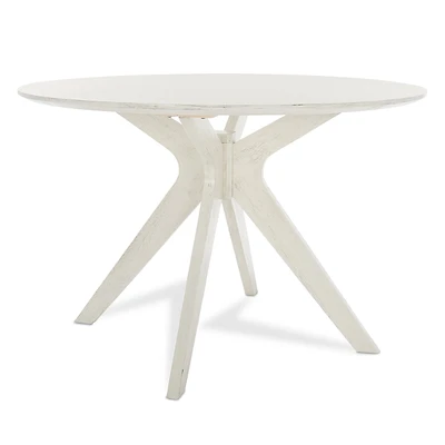 Safavieh Carolee 46 Round Dining Table, White Wash