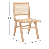 Hattie French Cane Dining Chairs, Set of 2