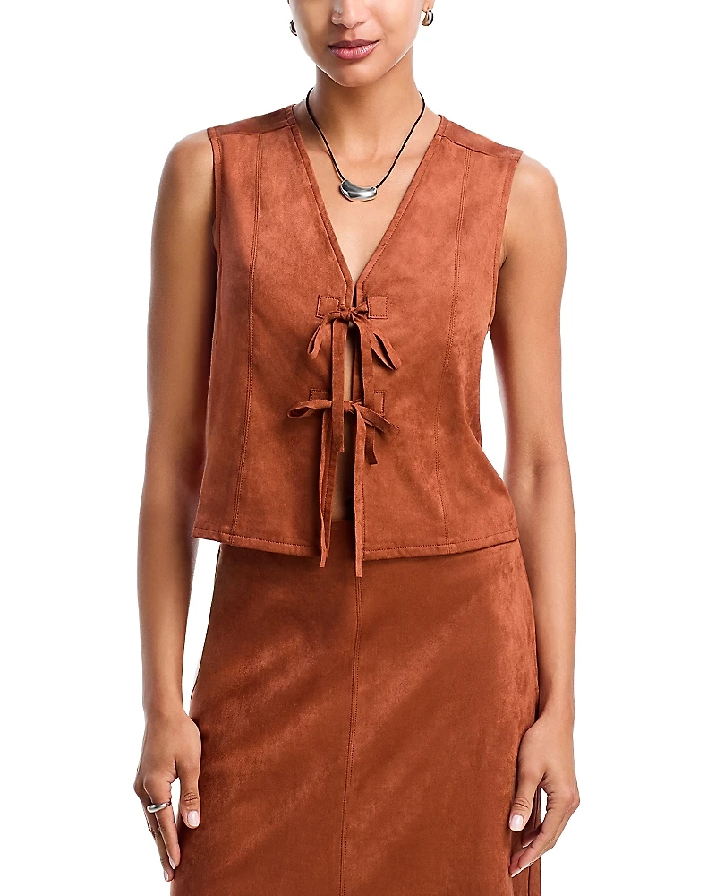 Lost and Wander Regal Poise Faux Suede Vest