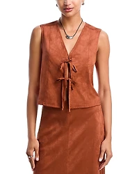 Lost and Wander Regal Poise Faux Suede Vest