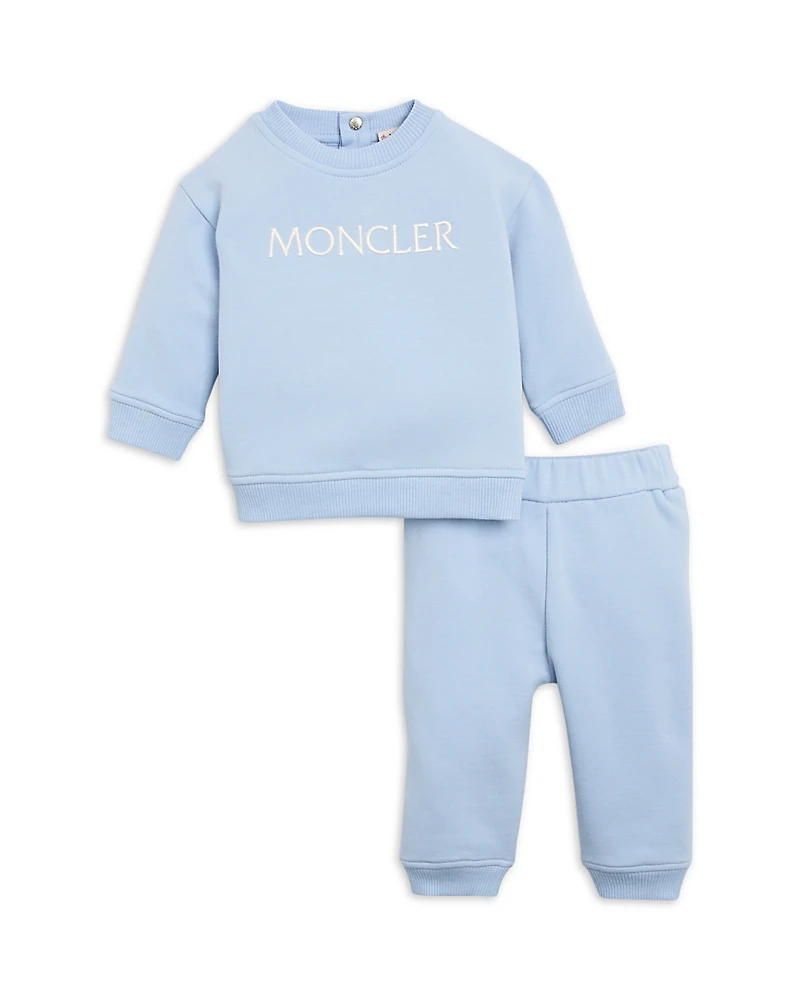 Moncler Boys' Embroidered Logo Cotton Sweatsuit Set - Baby