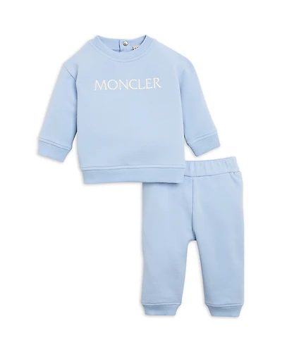 Moncler Boys' Embroidered Logo Cotton Sweatsuit Set - Baby