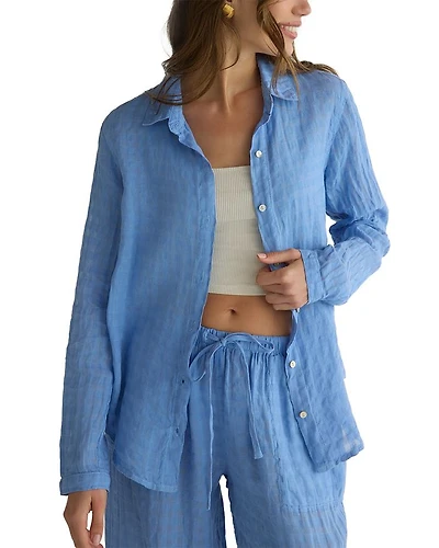 Tonal Check Seersucker Shirt