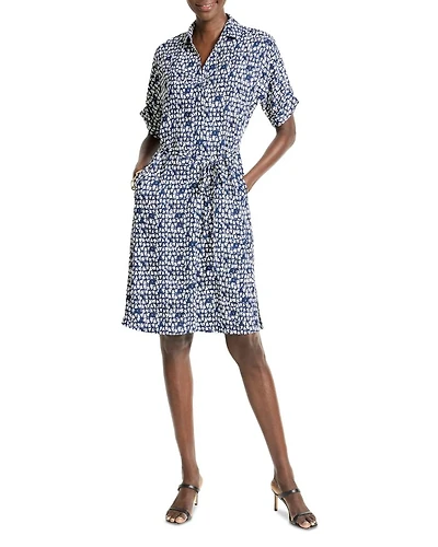 Etched Angles Belted Devon Dress