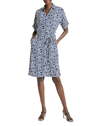 Etched Angles Belted Devon Dress