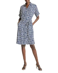 Nic+Zoe Etched Angles Belted Devon Dress