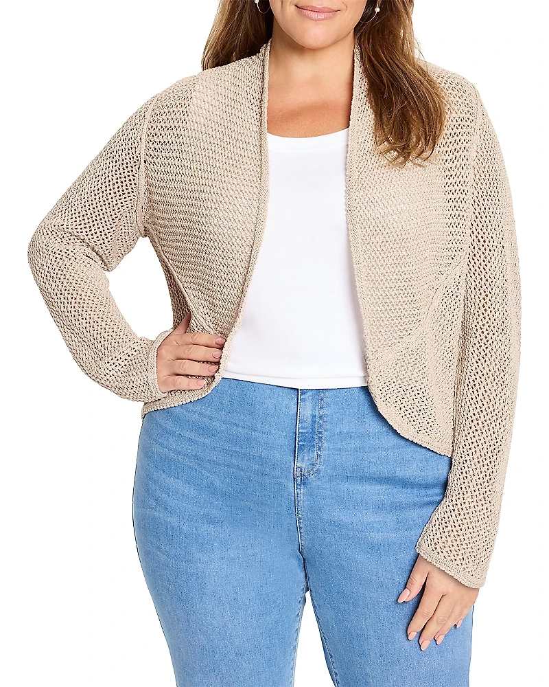 Nic+Zoe Plus Mesh Cocoon Cardigan