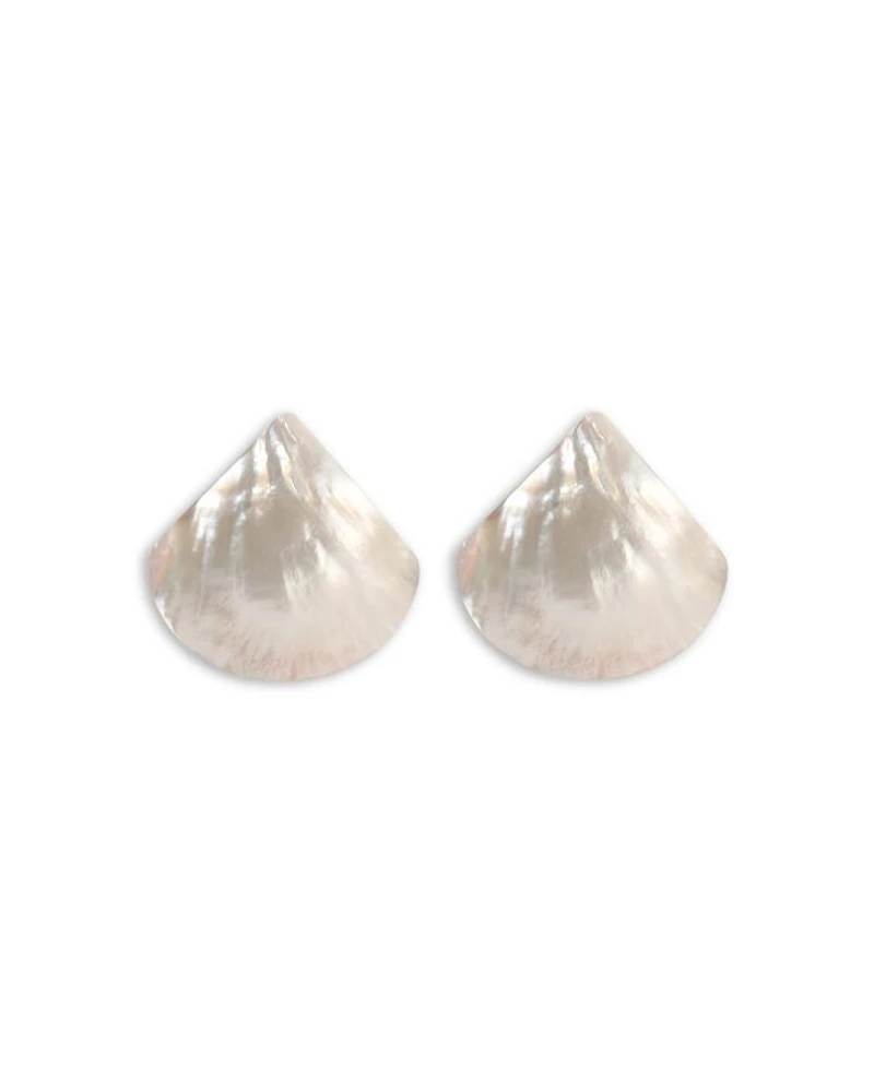 Rising Tide Mother Of Pearl Statement Stud Earrings