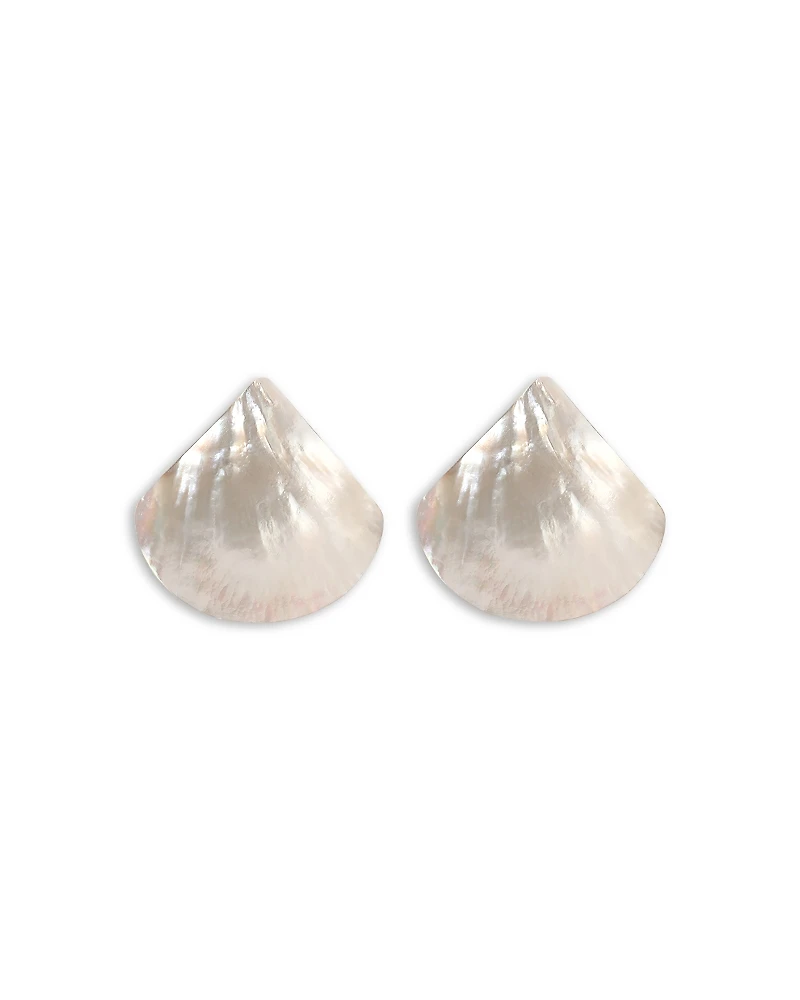 Ettika Rising Tide Mother Of Pearl Statement Stud Earrings