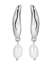 Ettika Liquid Luxe Cultured Freshwater Pearl Drop Earrings