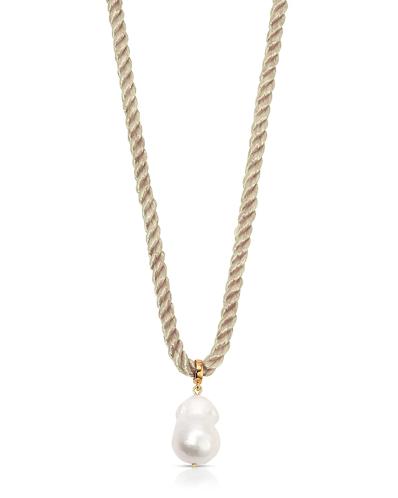 Ettika Cultured Freshwater Pearl Token Necklace, 16