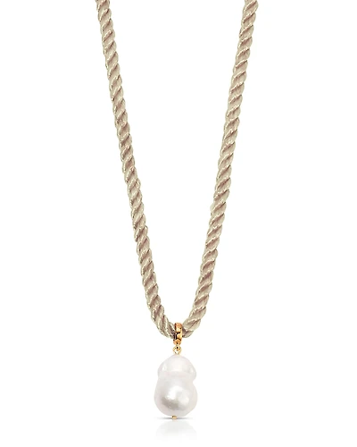 Ettika Cultured Freshwater Pearl Token Necklace, 16