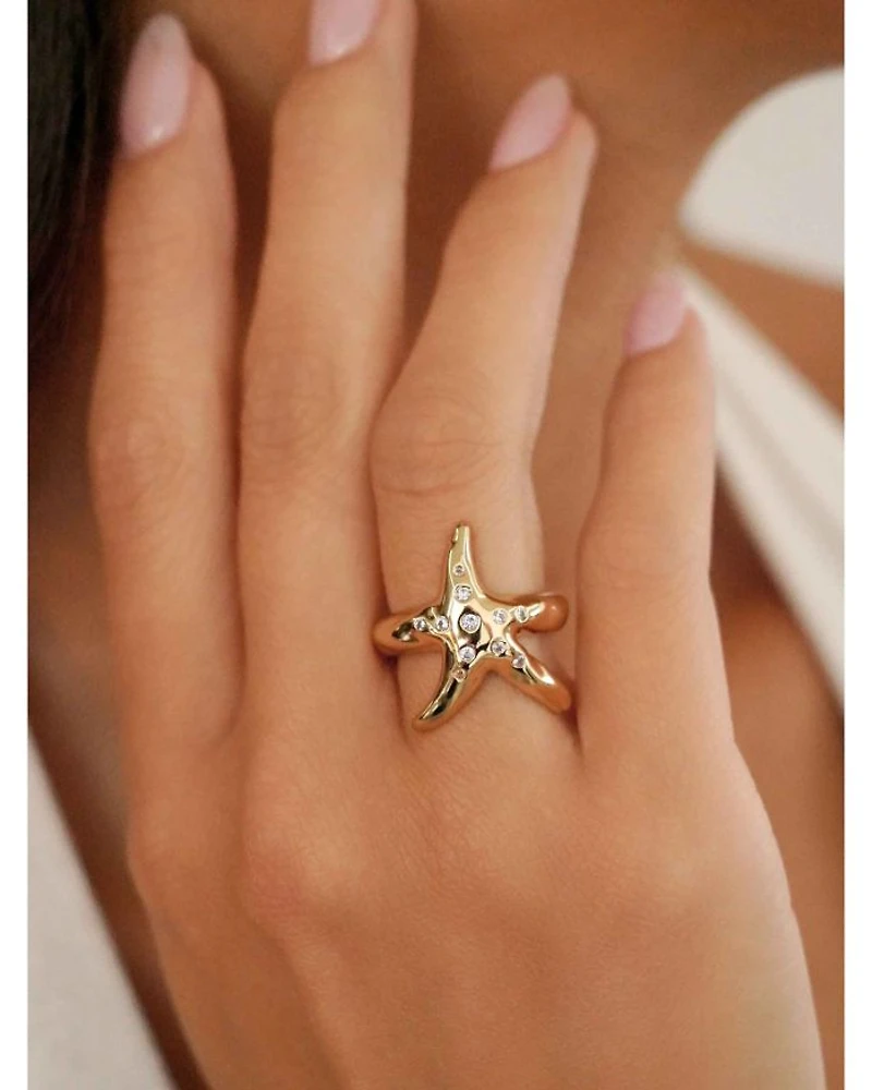 Pavé Starfish Luxe Ring