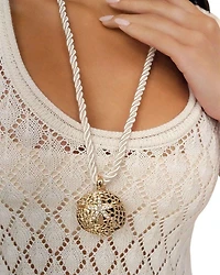 Sand Dollar Pendant Necklace, 32"