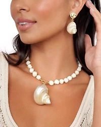 Sunken Treasure Shell Drop Earrings