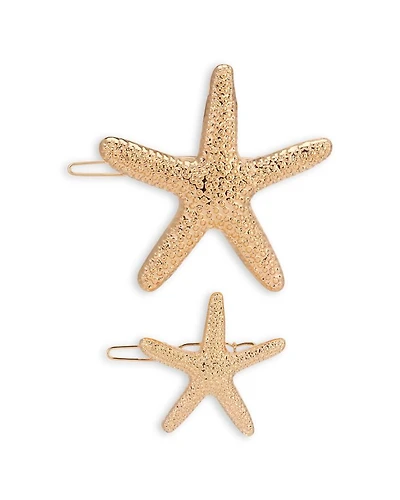 Starfish Hair Barrettes, Set of 2