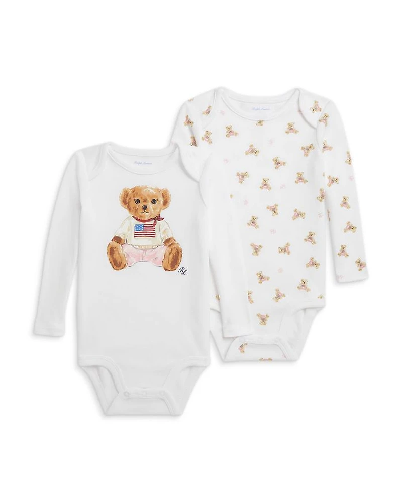Polo Bear Cotton Bodysuit - Baby, Pack of 2