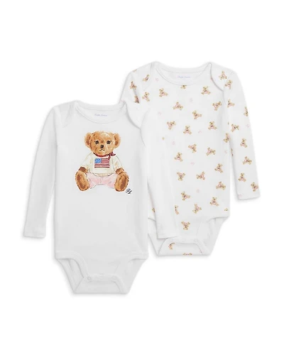 Polo Bear Cotton Bodysuit - Baby, Pack of 2