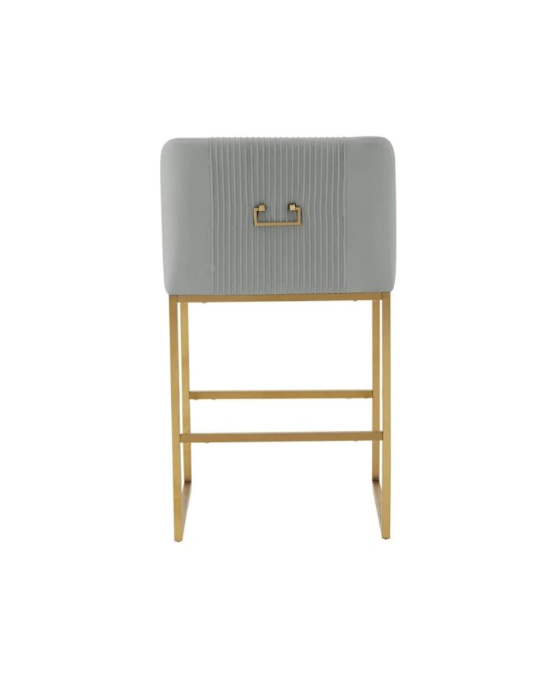 Lisa Pleated Velvet Counter Stool