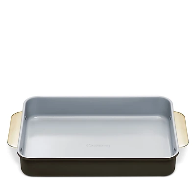 Caraway Iconics Nonstick Ceramic Brownie Pan with Gold Handles