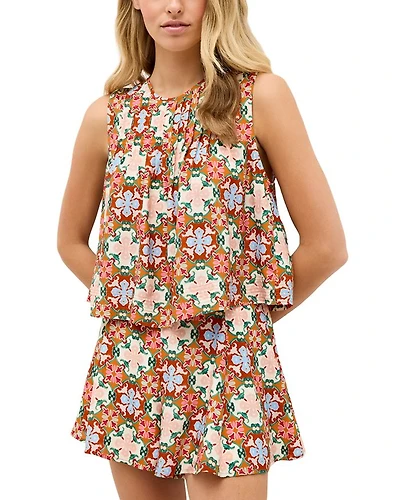 Miles Printed High Waisted Shorts