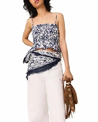 Fruit Printed Smocked Top