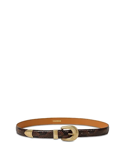 Sandro Snake-Effect Belt