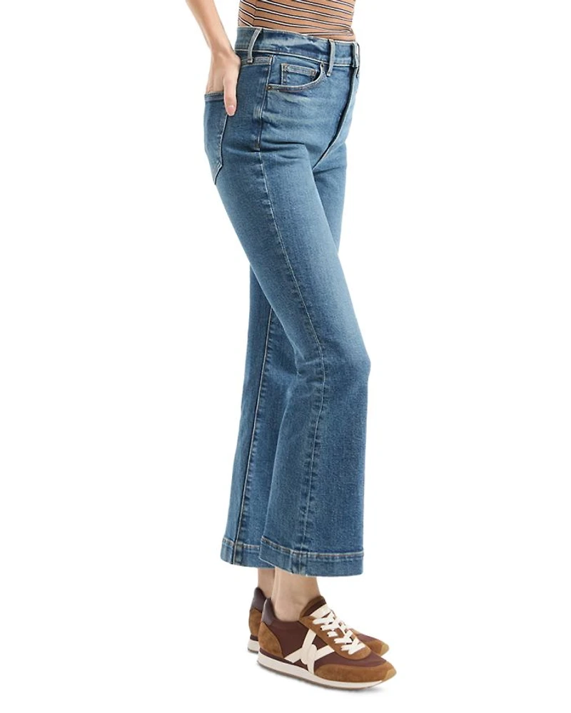 Carson High Rise Ankle Flare Leg Jeans Roadside Blue