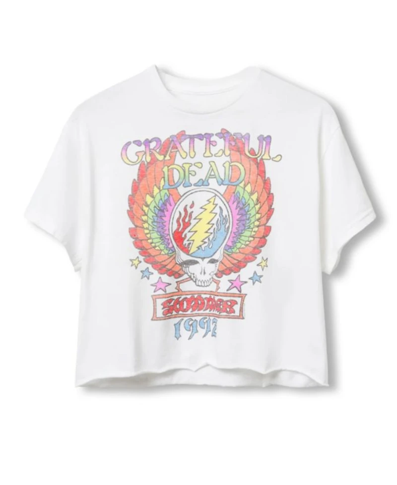 Women's Grateful Dead Winged Skull Flea Market Crop Tee