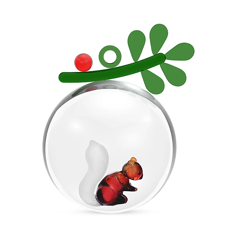 Ichendorf Squirrel and Berries Glass Ornament