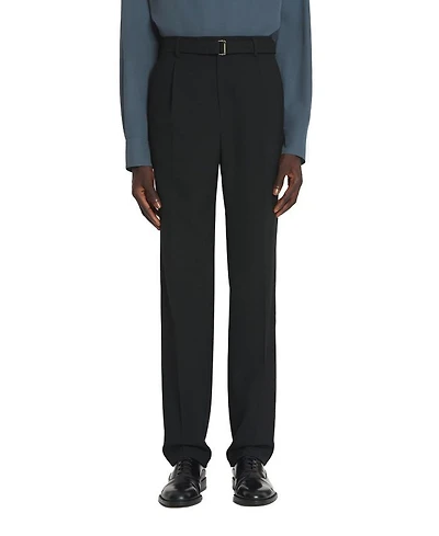 Straight Fit Wool Pants