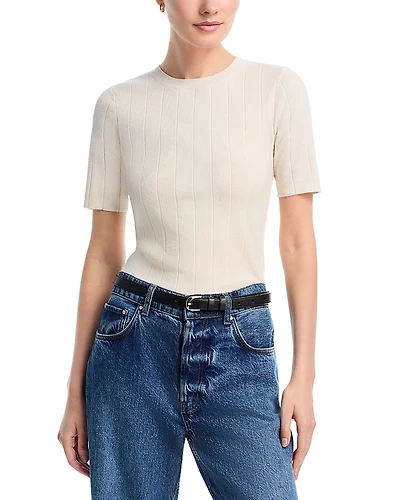 French Connection Marley Knit Round Neck Top