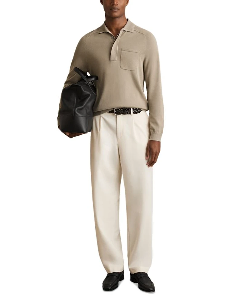 Ribbed Polo Sweater