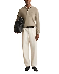 Ribbed Polo Sweater