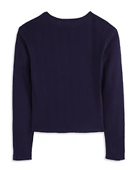 Girls' Marina Long Sleeved Pointelle Top - Big Kid