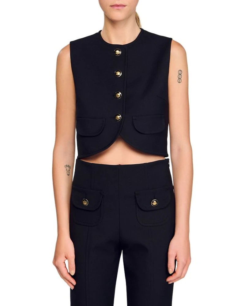 Buttoned Crop Top