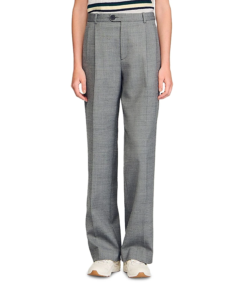 Sandro Straight Leg Trousers