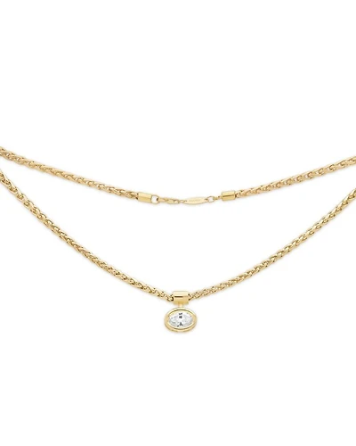 Bezel Solitaire Necklace, 16.25"