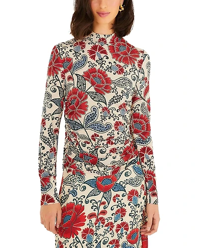 Farm Rio Francesca Sand Jersey Blouse