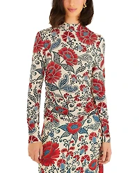 Farm Rio Francesca Sand Jersey Blouse