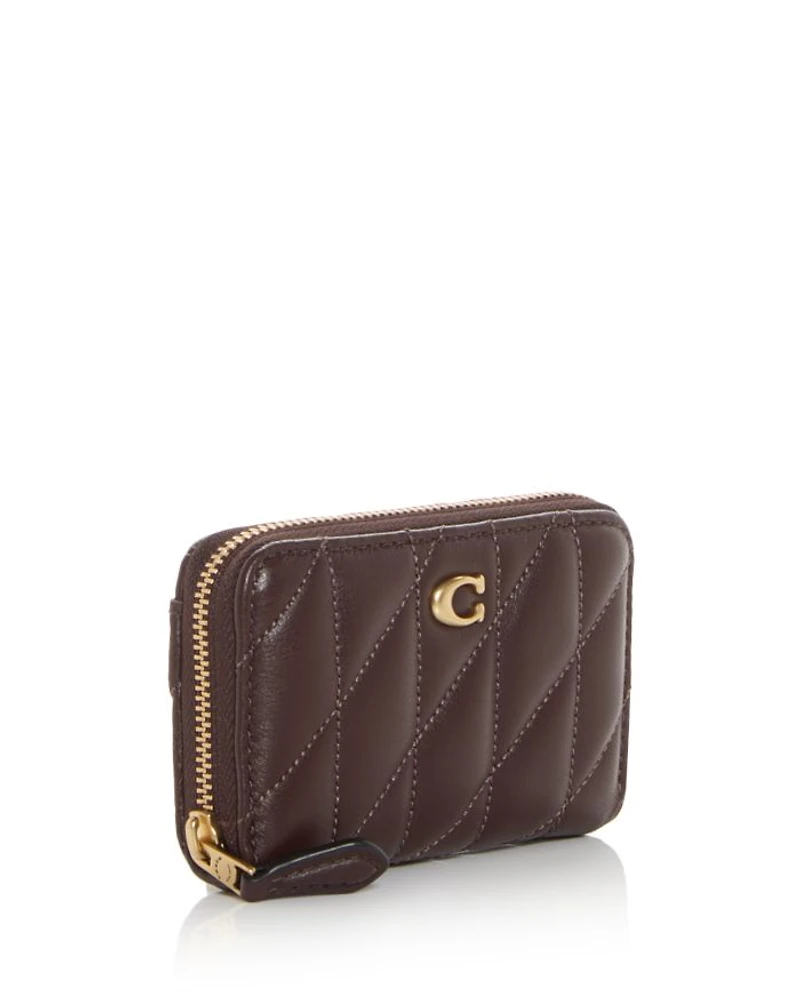 Small Zip Leather Card Case