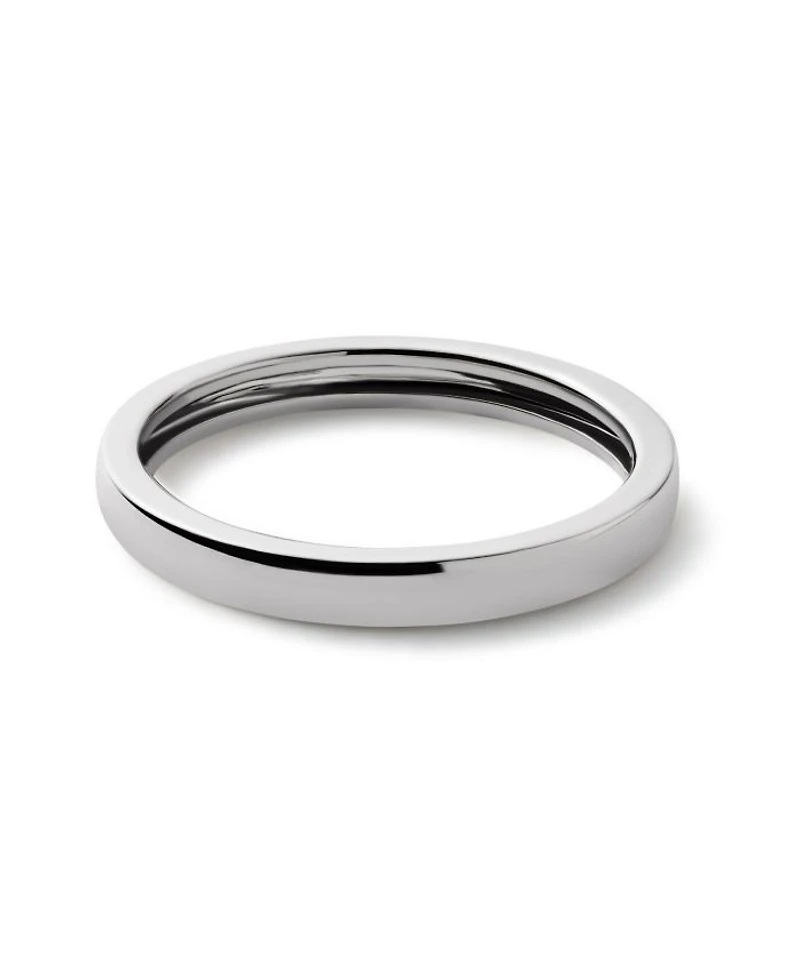 Solid White Gold Slim Eclipse Ring