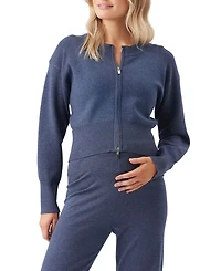Delta Zip Through Knit Sweater