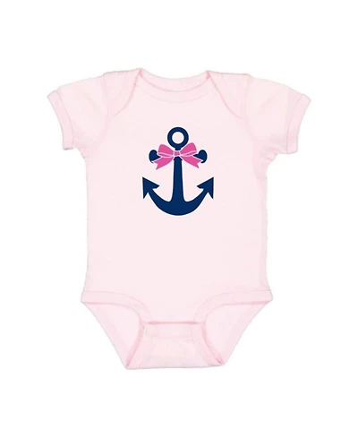 Girls' Anchor Bow Short Sleeve Bodysuit - Baby
